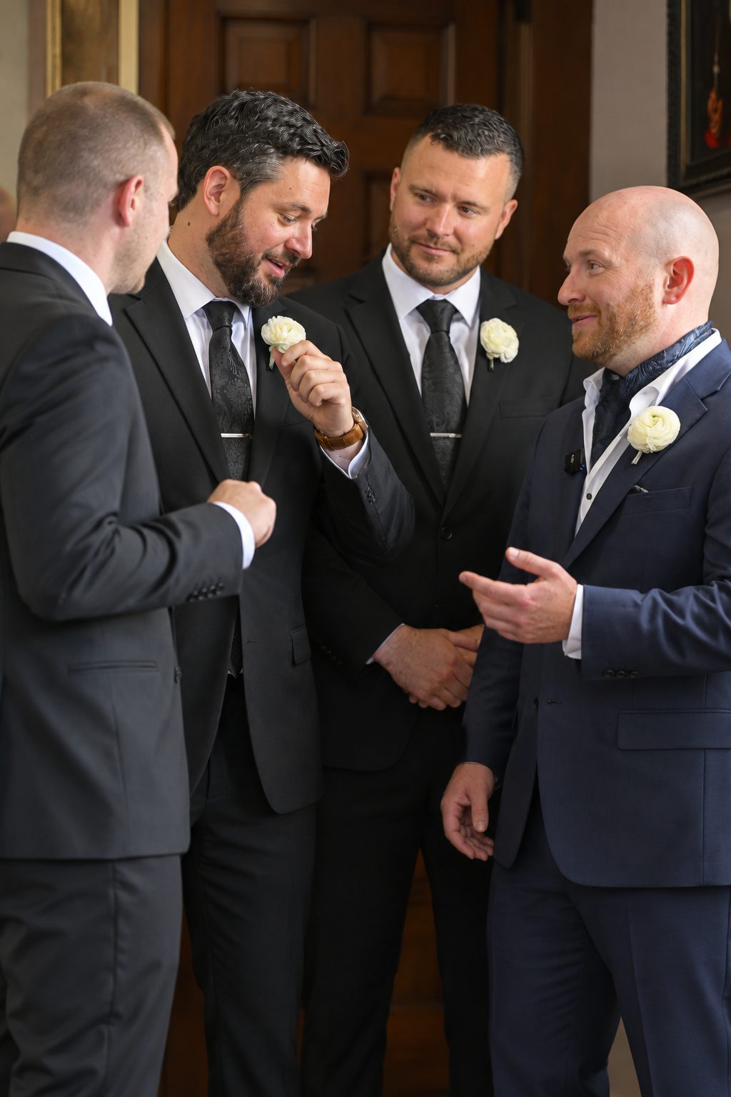 Groomsmen chatting before the ceremony